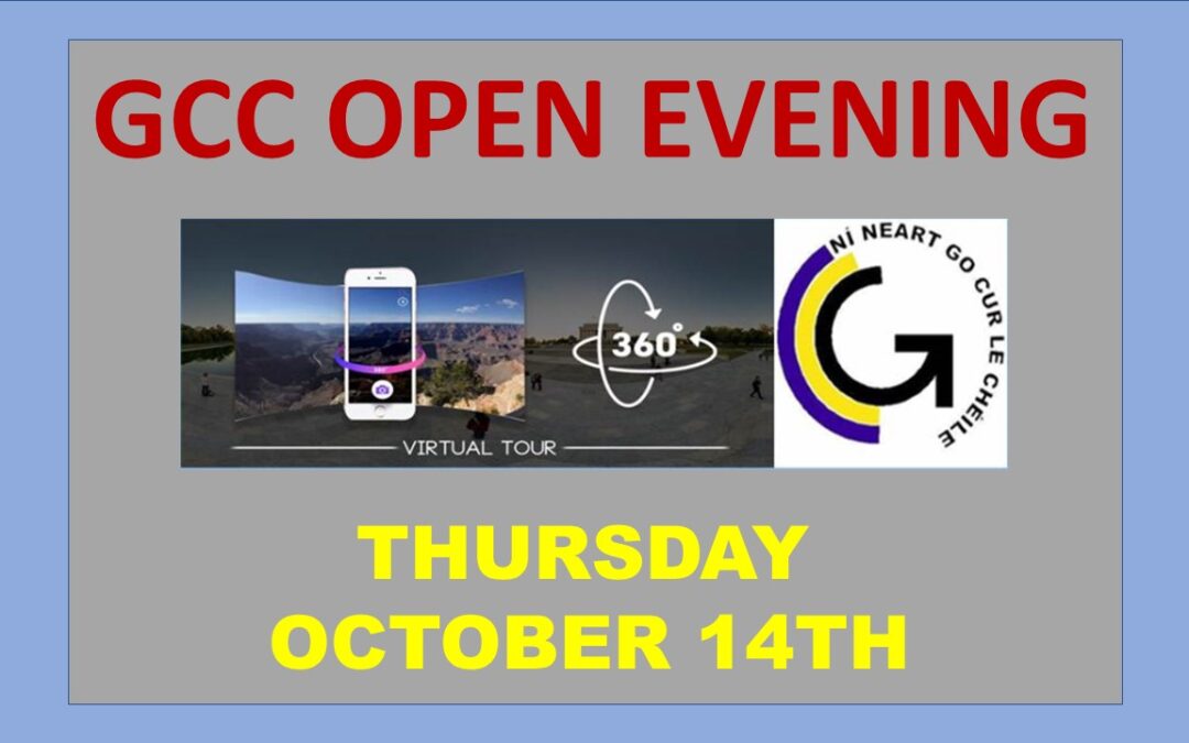 GCC Open Evening – Thursday 14 October