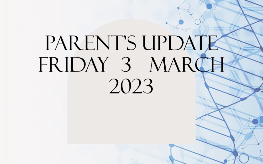 Parents Update Friday 3 March 2023