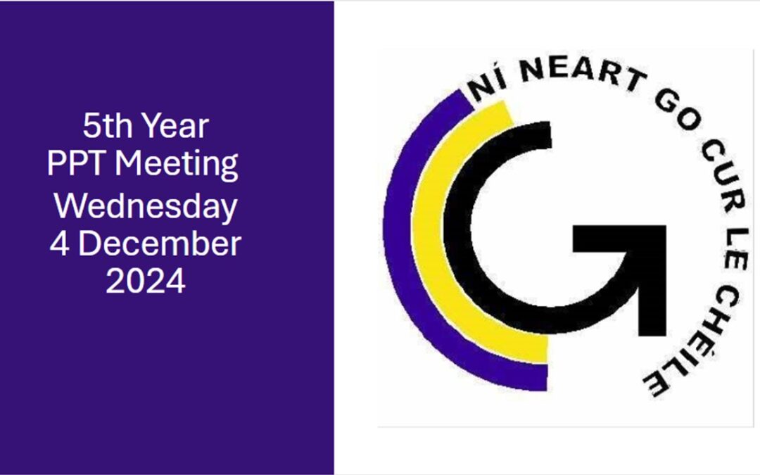 GCC 5th Year PPT Meeting Wednesday 4 December 2024